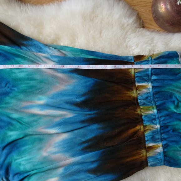 Sleeveless Tube Top Sun Dress, Tie Dye - Picture 2 of 4